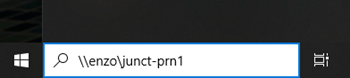 Screenshot of the printer name.
