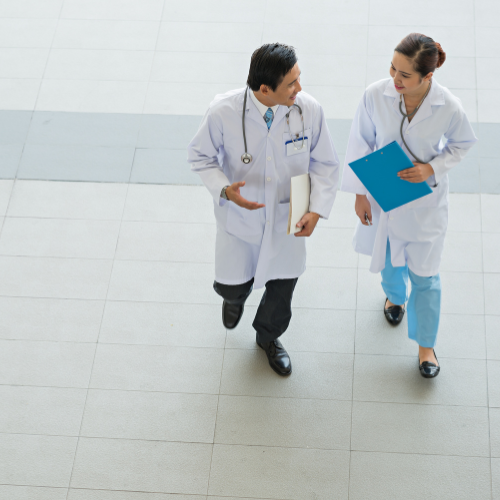 Two doctors talking