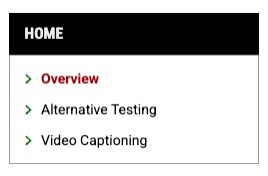 Screenshot of instructor portal menu showing video captioning