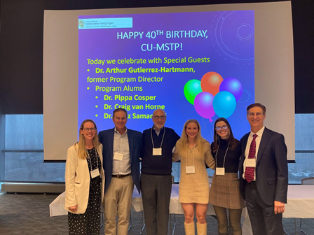 (Pippa Cosper, Craig van Horne, Arthur Gutierrez-Hartmann, Carley Miller (GS4), Kelsey Kines (MS3), Taraz Samandari) Annual MSTP Retreat