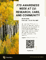 Flyer for the FTD Awareness Week event