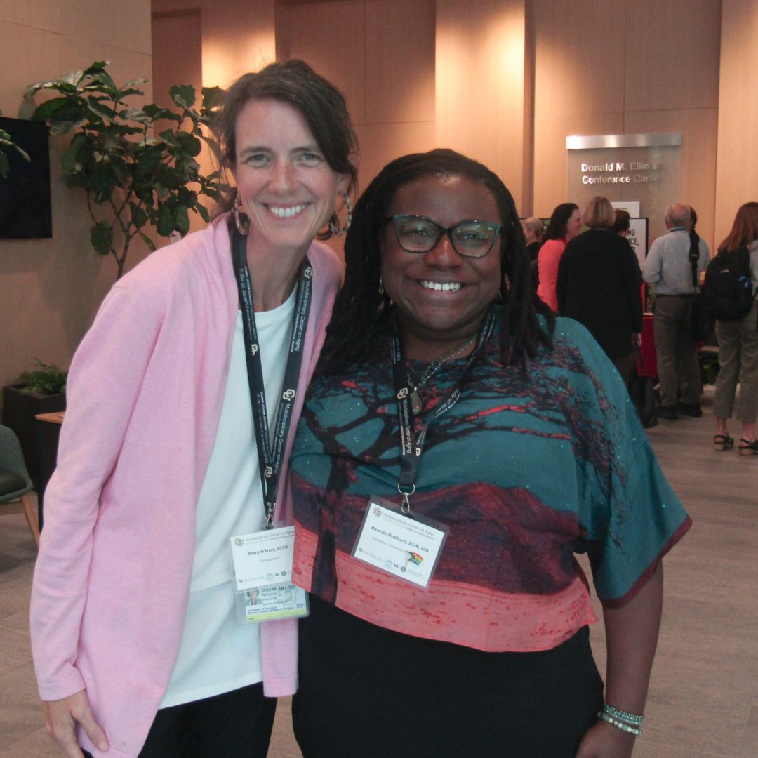 2 attendees at the Rocky Mountain Geriatrics Conference