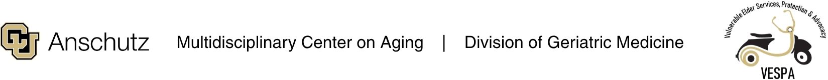 Multidisciplinary Center on Aging and Division of Geriatric Medicine logos.
