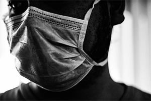 man wearing mask
