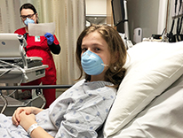 patient in hospital bed