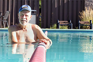 Man in pool