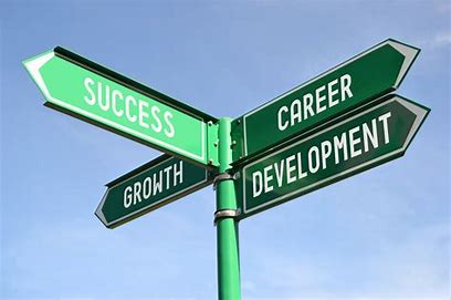 photo of street signs career growth success development
