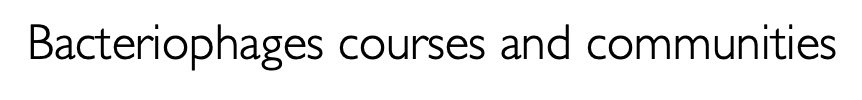 Bacteriophages courses and communities