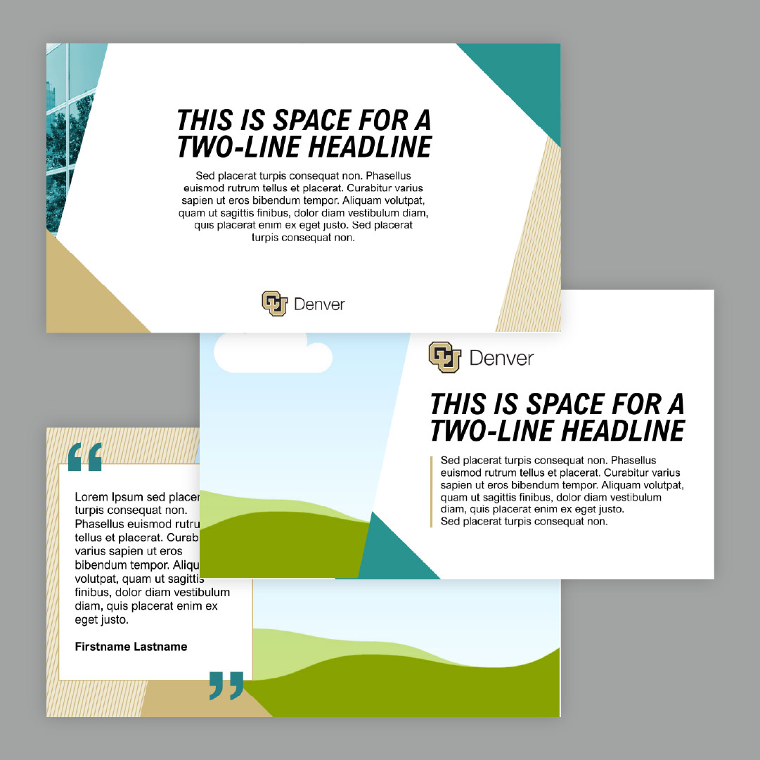 Mockup of horizontal social media templates