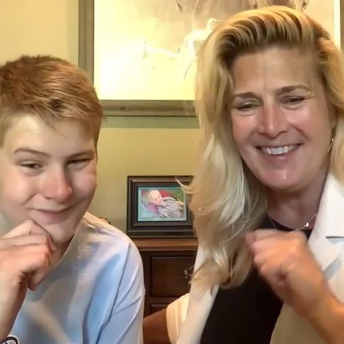 Heidi Leslie and her son Brodyn