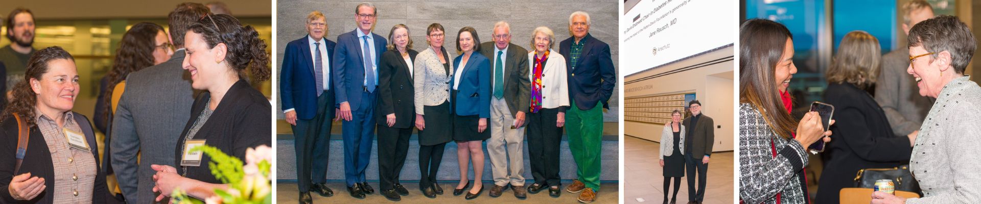 A collage of photos taken during the Endowed Chair celebration event.