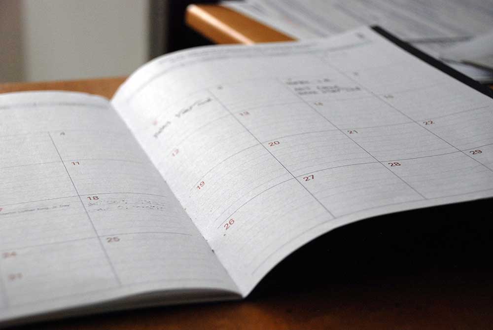calendar book schedule