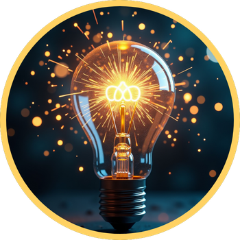 Light bulb with sparks