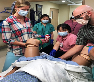 students in simulation lab