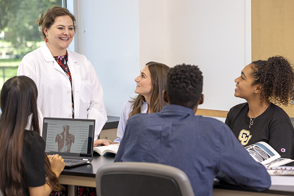 Students and faculty member in classroom