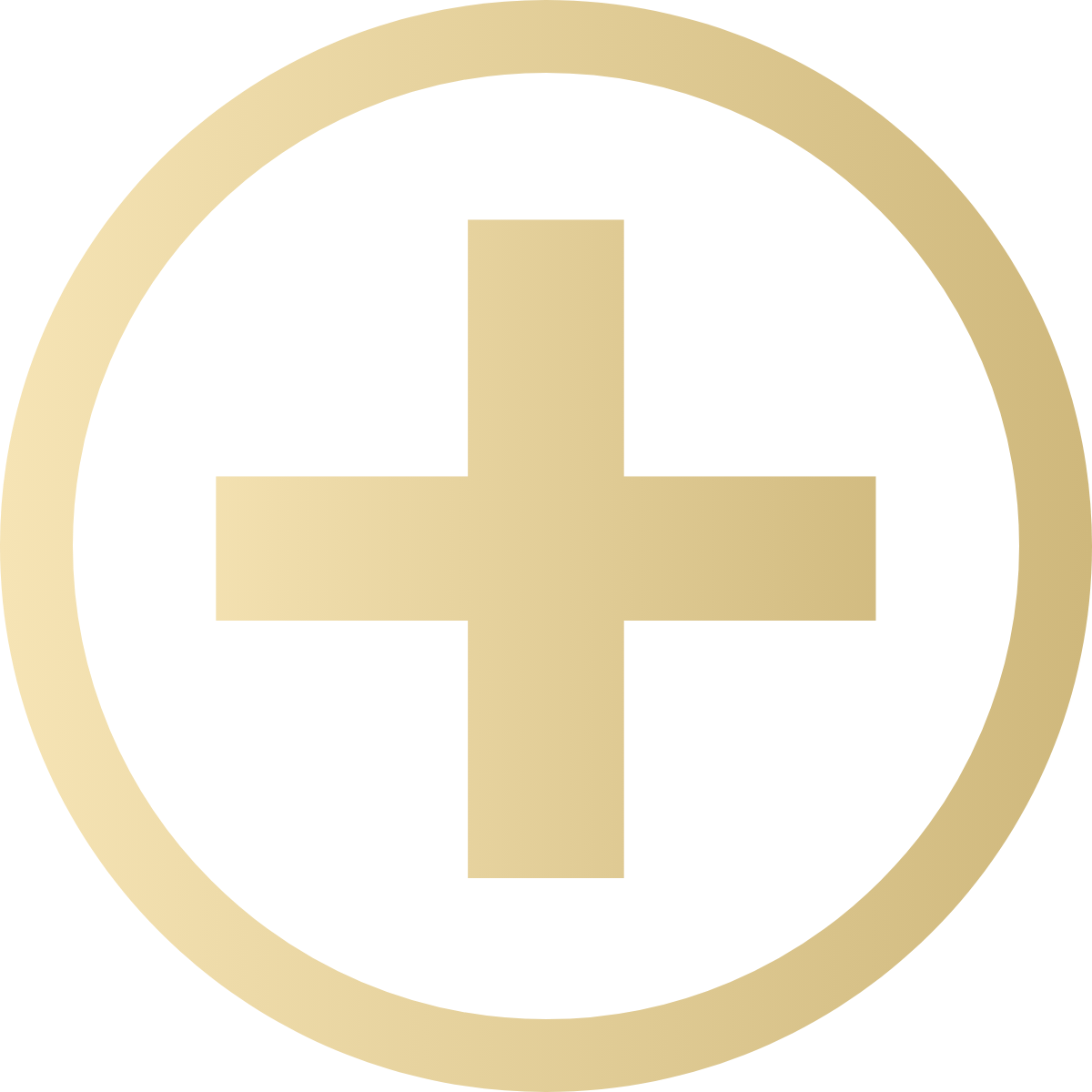 Plus Sign Gold