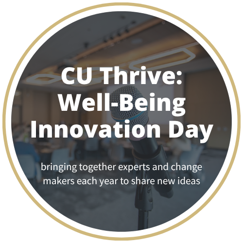 Link to CU Thrive: Well-Being Innovation Day Page