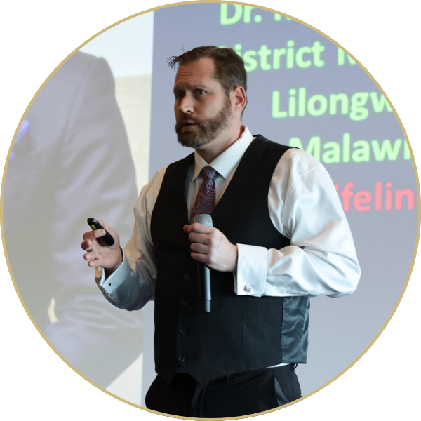 Presenter delivering pitch