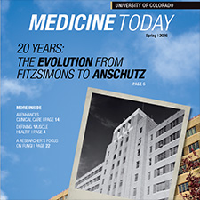 CUMT spring 2026 cover with a corner of Fitzsimons Building
