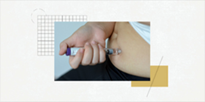 person injecting belly