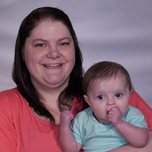 Tasha-Care-Team Tasha and baby Rosie.