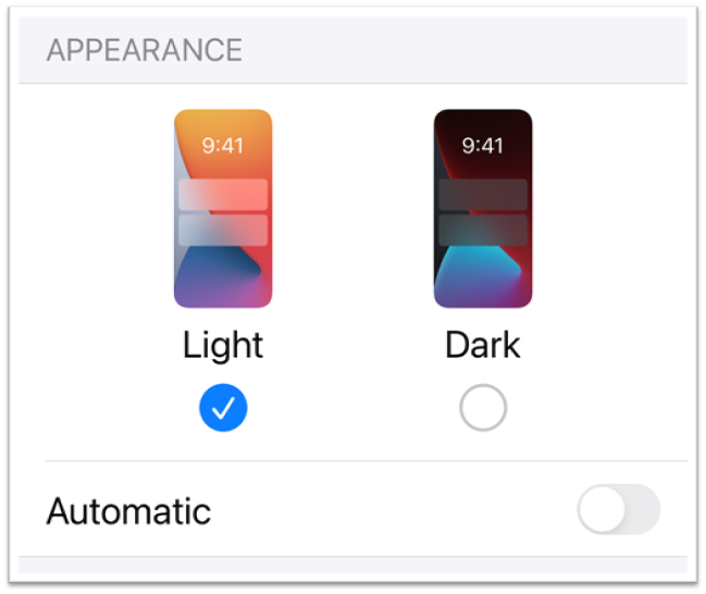 Dark Mode Selector