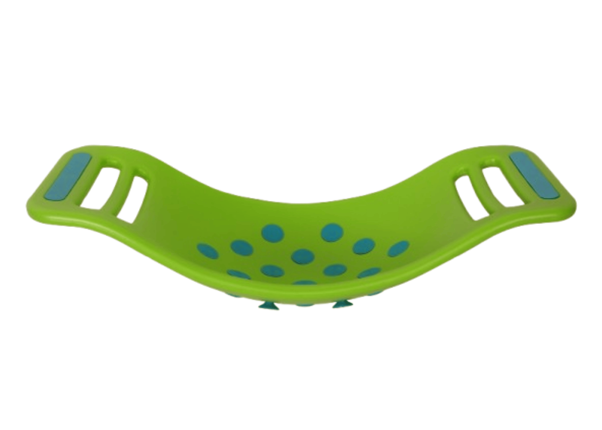 A green plastic balance board