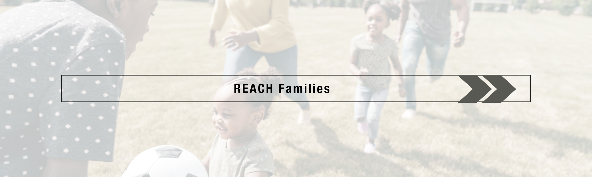REACH Families Banner with family in the background