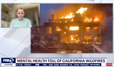 Picture of mental health toll of California wildfires story on FOX news