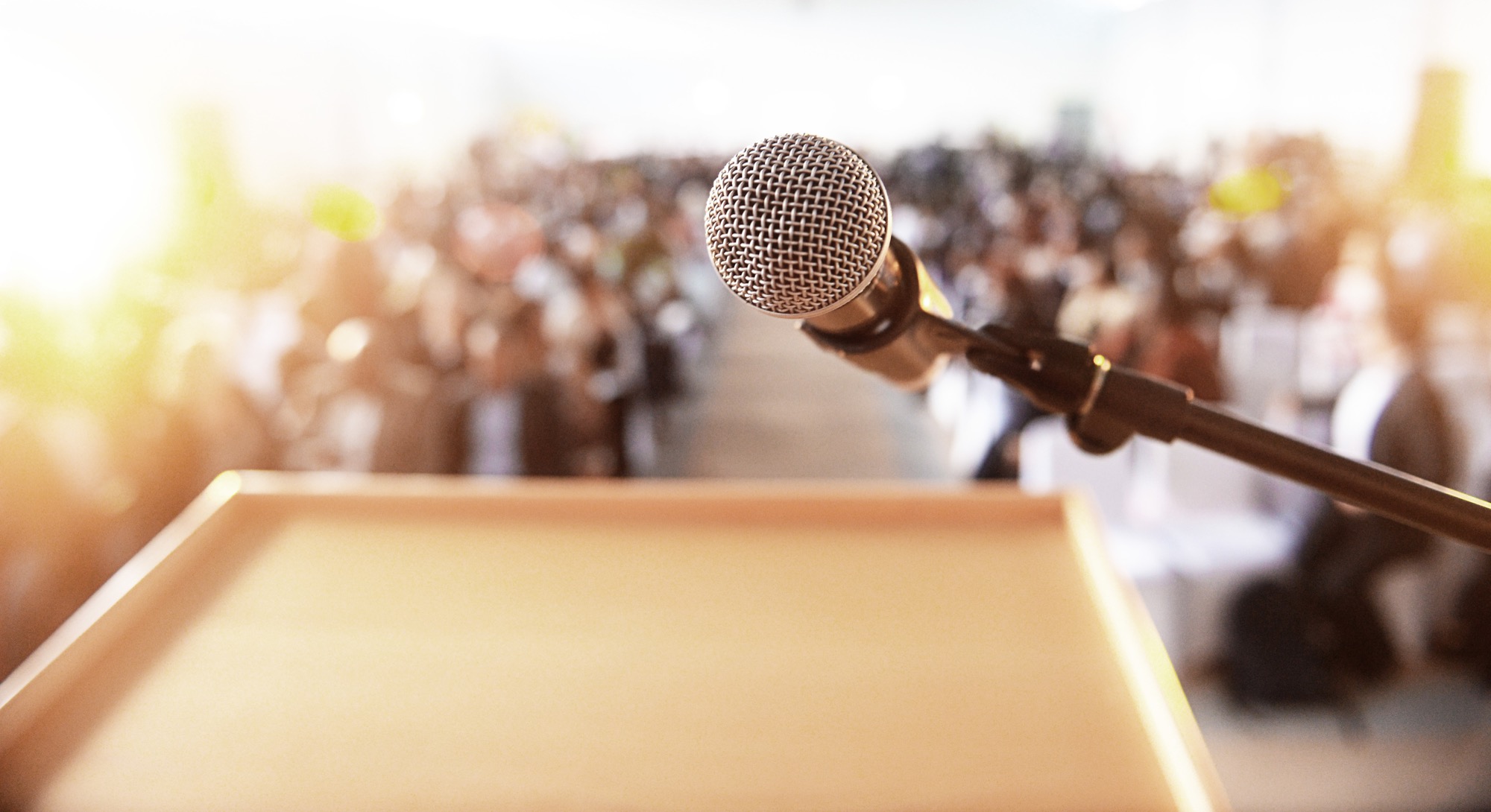 Picture of microphone lectern