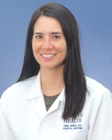 female doctor in white coat