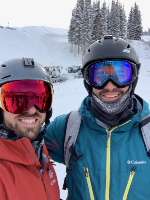 Residents skiing