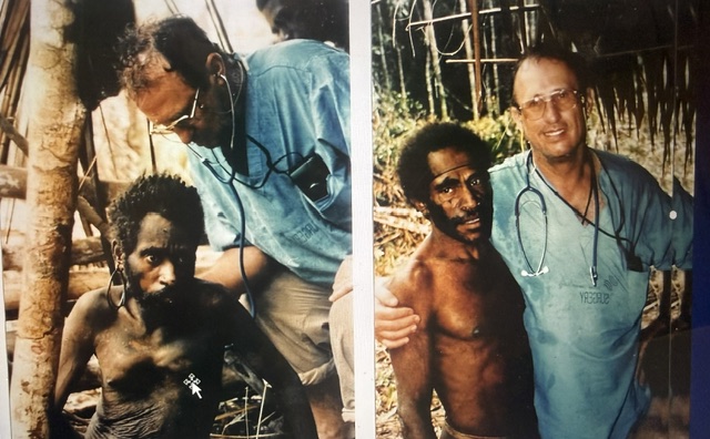 Before and after photo of malnourished patient with Bolles.