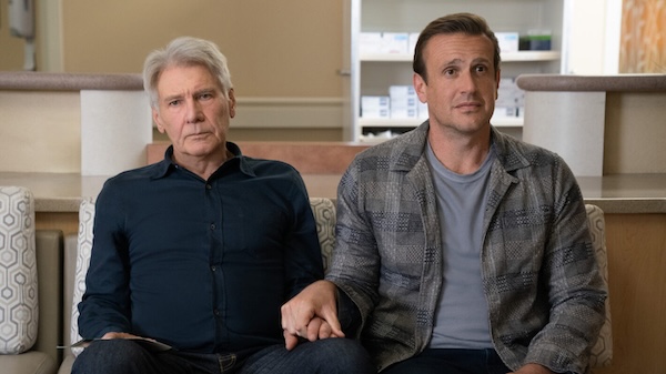 Harrision Ford and Jason Segel on the set of 'Shrinking'