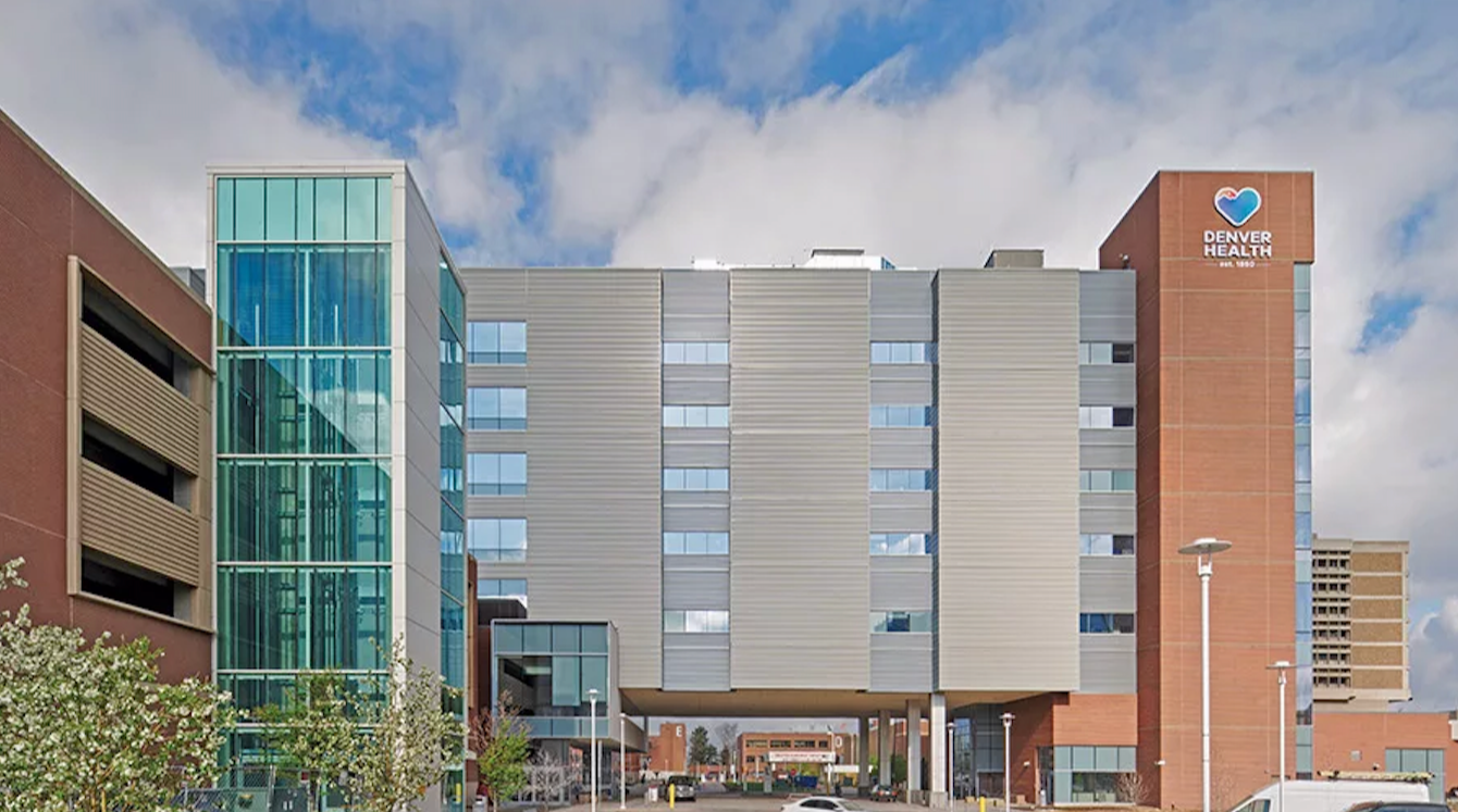 the outside of Denver Health Medical Center
