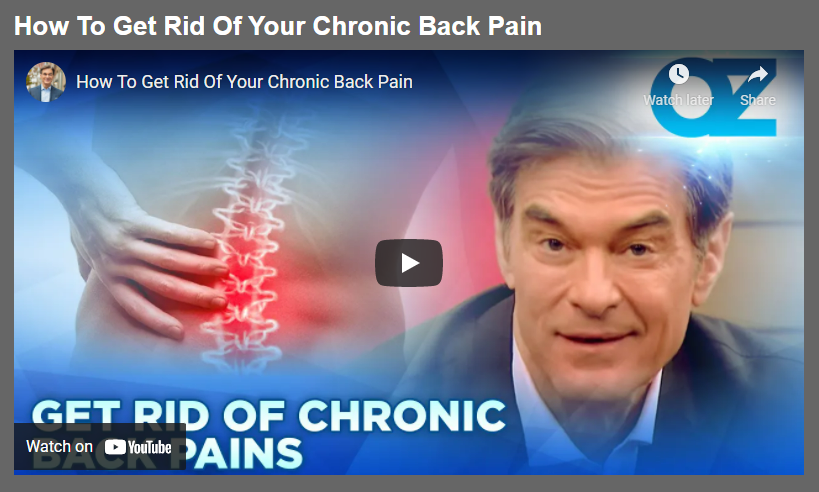 How to Get Rid of Back Pain Video