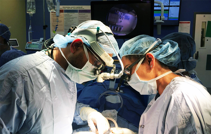 Doctors in surgery