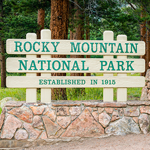 Rocky Mountain National Park sign