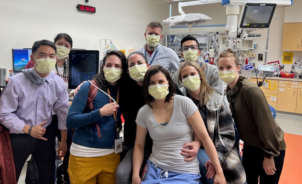 Students wearing masks posing in hospital PEM How To Apply