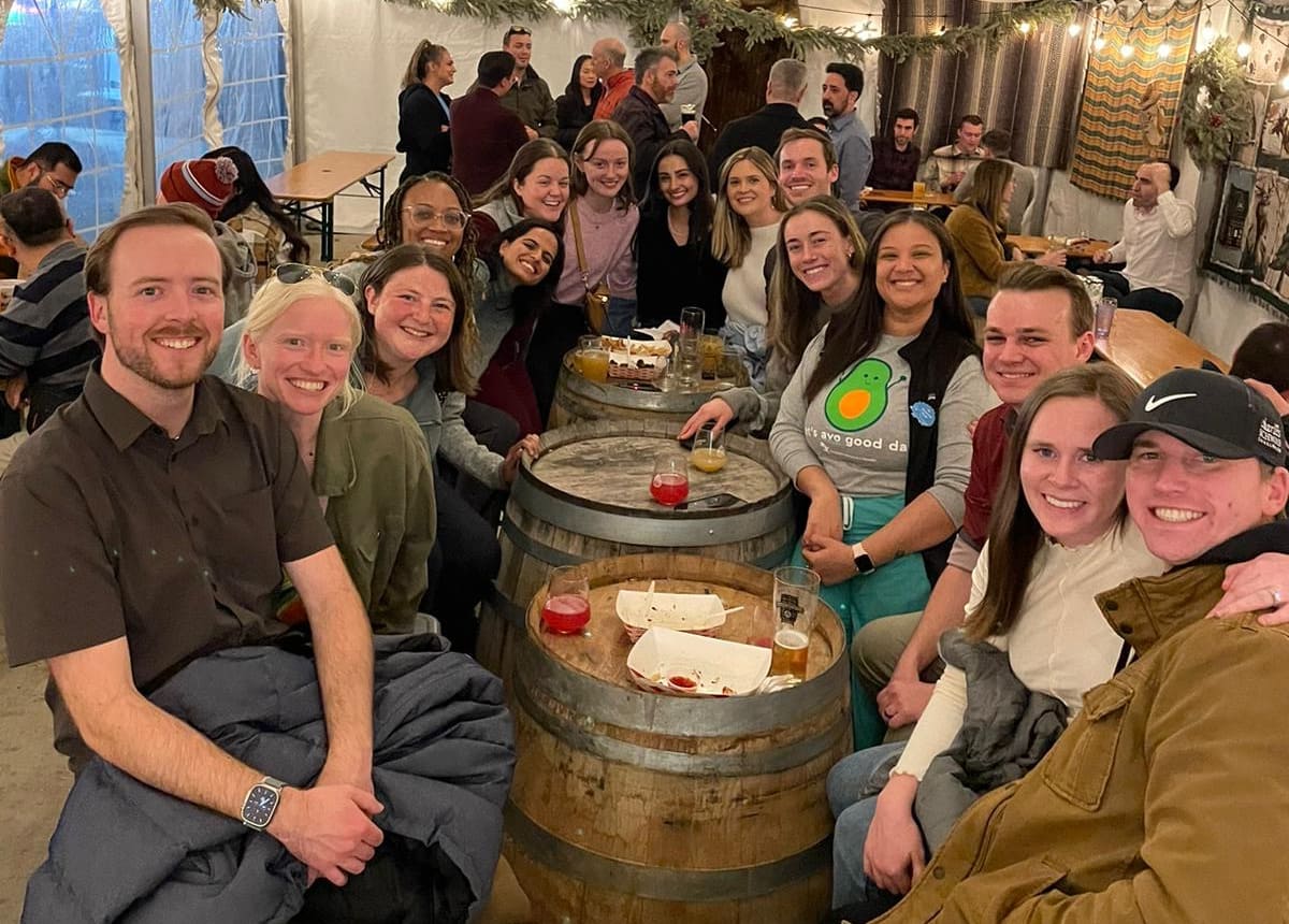 PediatricsStudentsEnjoyingDinnerTogether