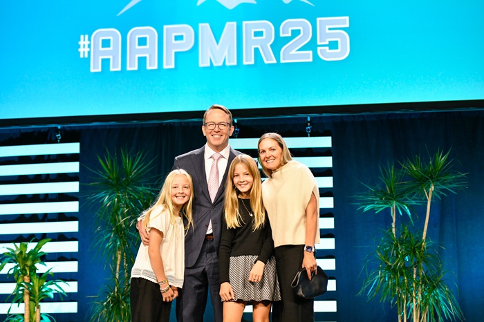 Dr. Laker pictured with his family.