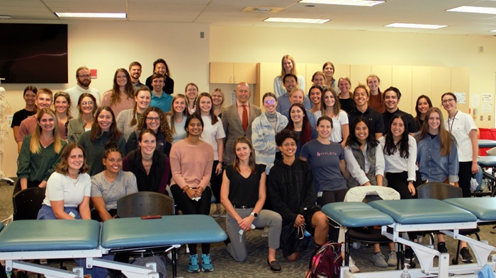 Roger Herr with CU PT Students