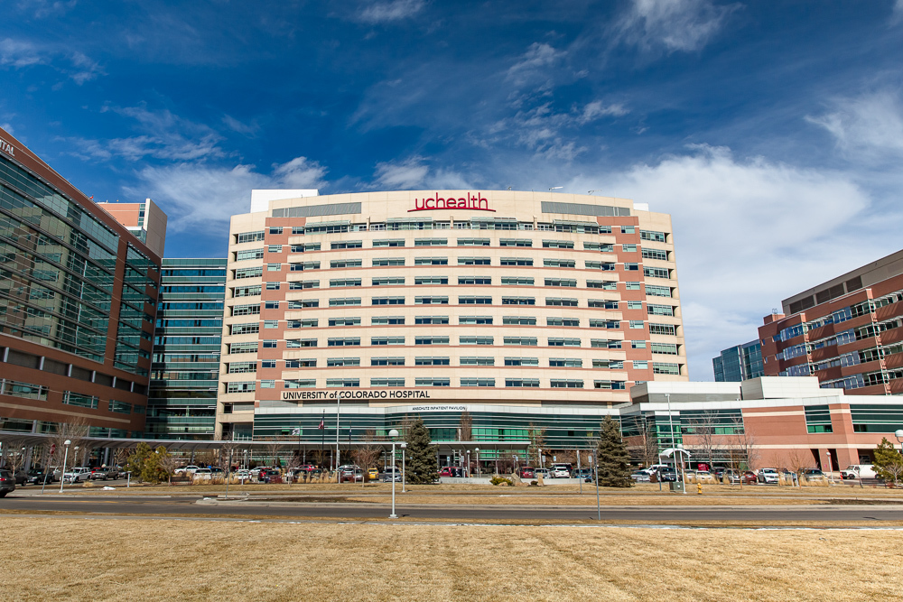 Photo of the exterior of University of Colorado Hospital.