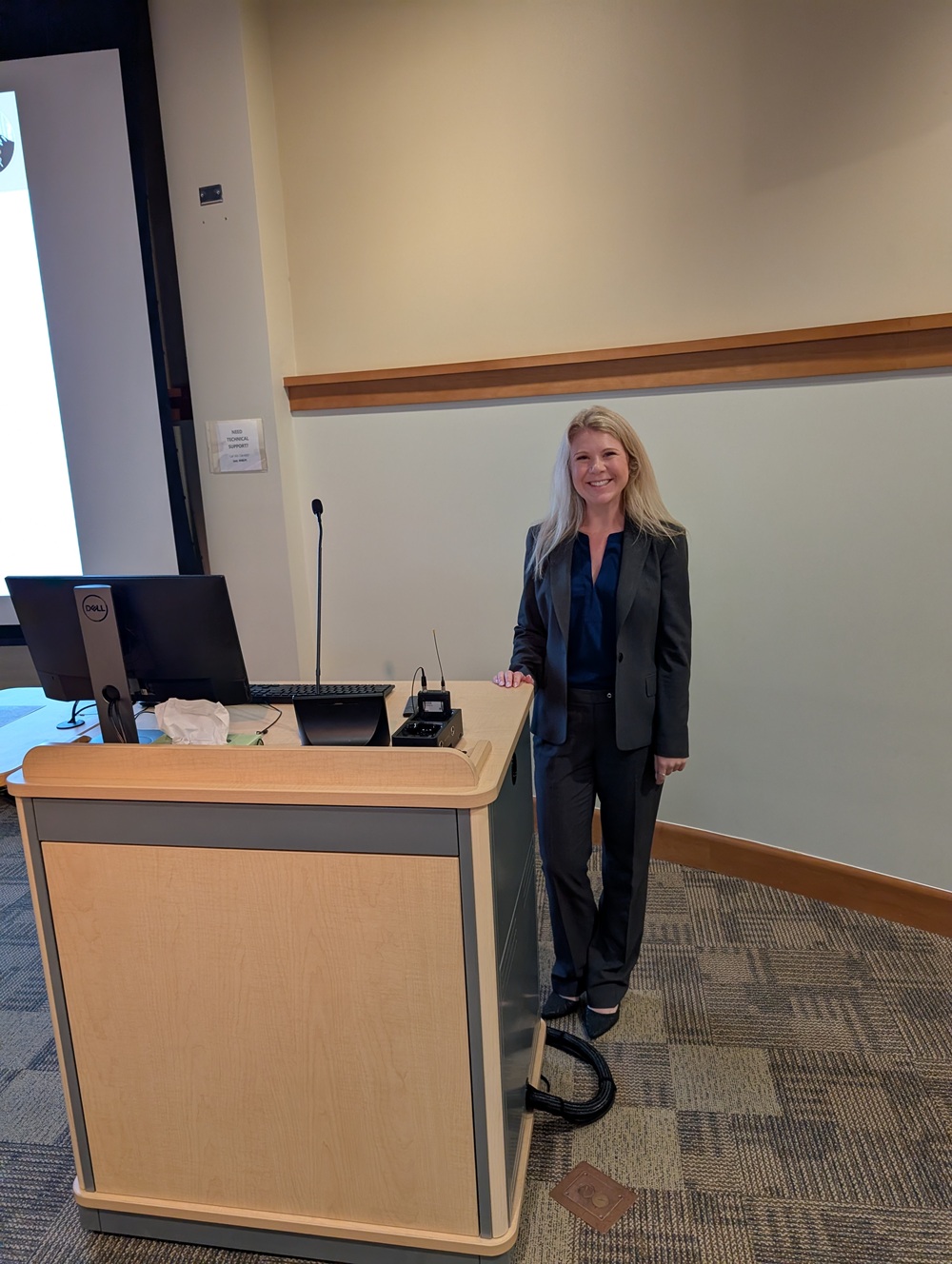 Dr. Machek before her presentation at Gersten Day 2025.