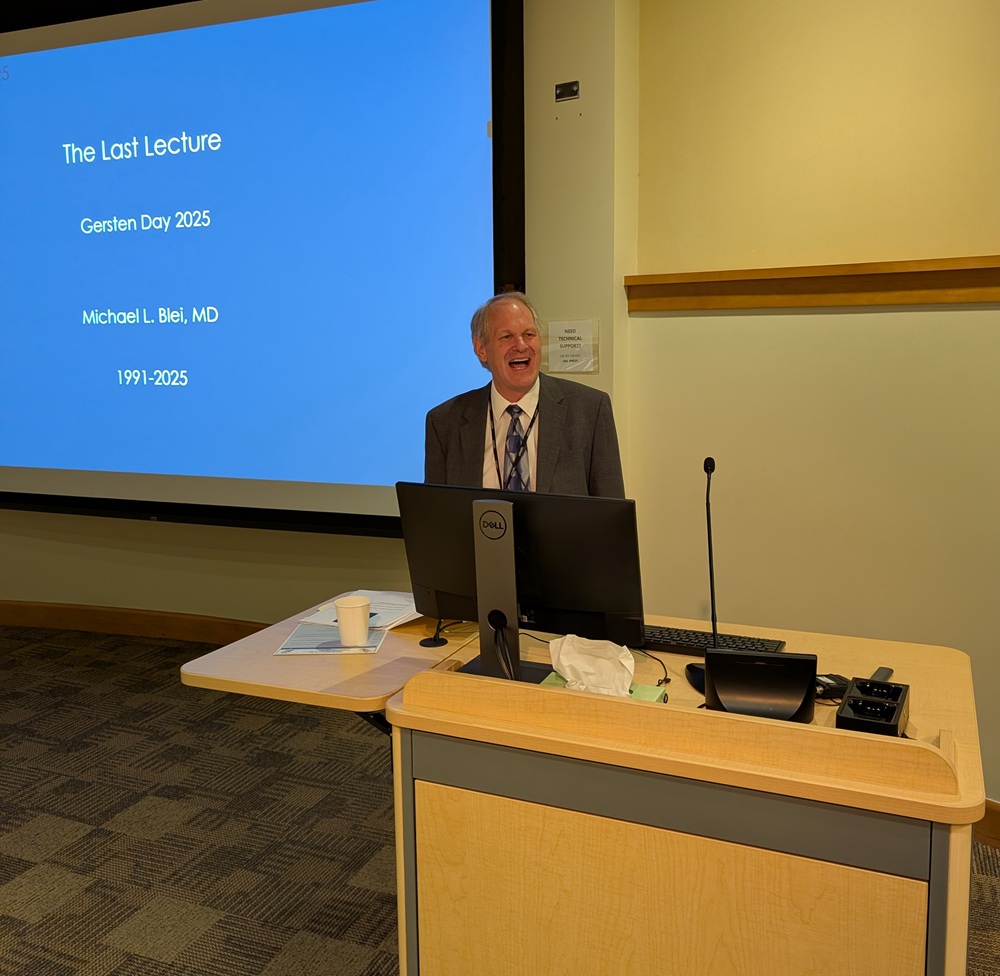 Dr. Michael Blei delivering his 