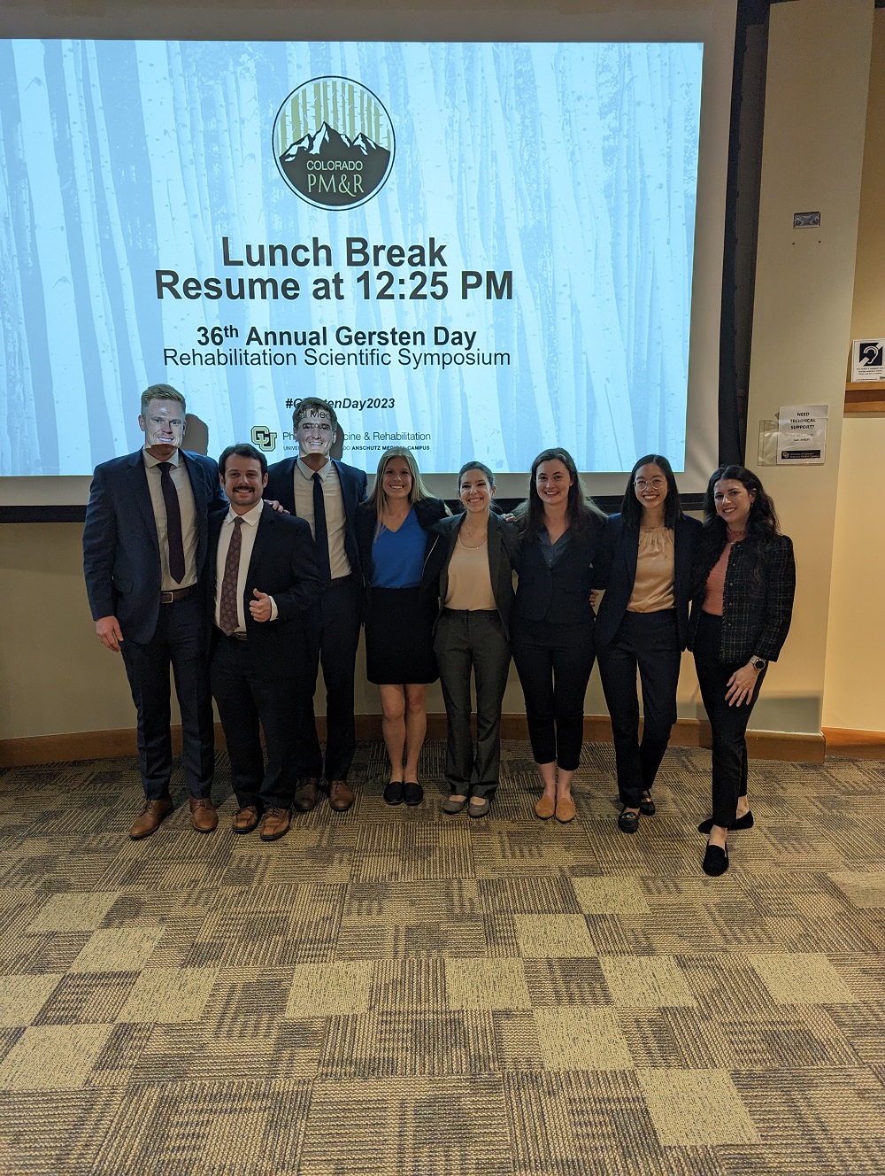 Photo of outgoing residents and fellows