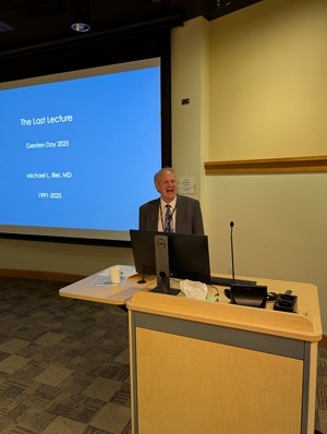 Dr. Michael Blei before his presentation at Gersten Day 2025.