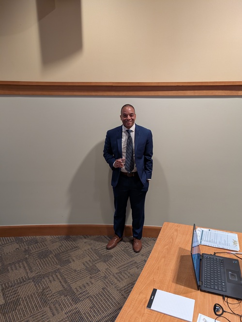 Dr. Wesley Thornton before his presentation at Gersten Day 2025.