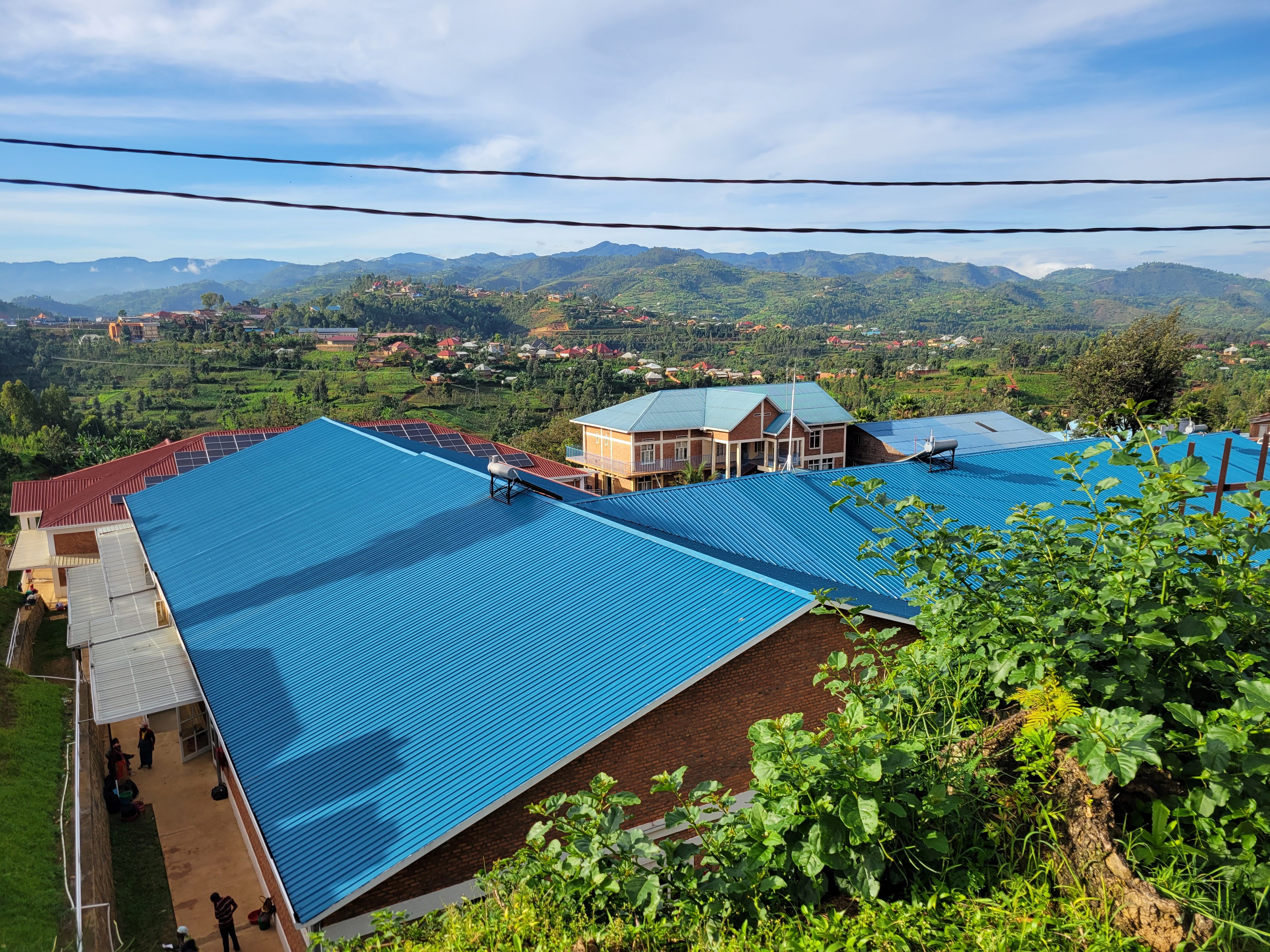 Aerial of Kibogora Hospital in Rwanda