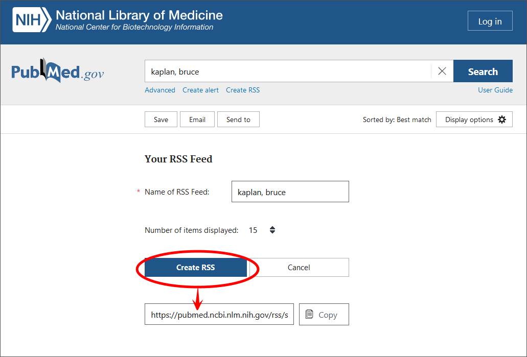 PubMed RSS Feed -- Step 3